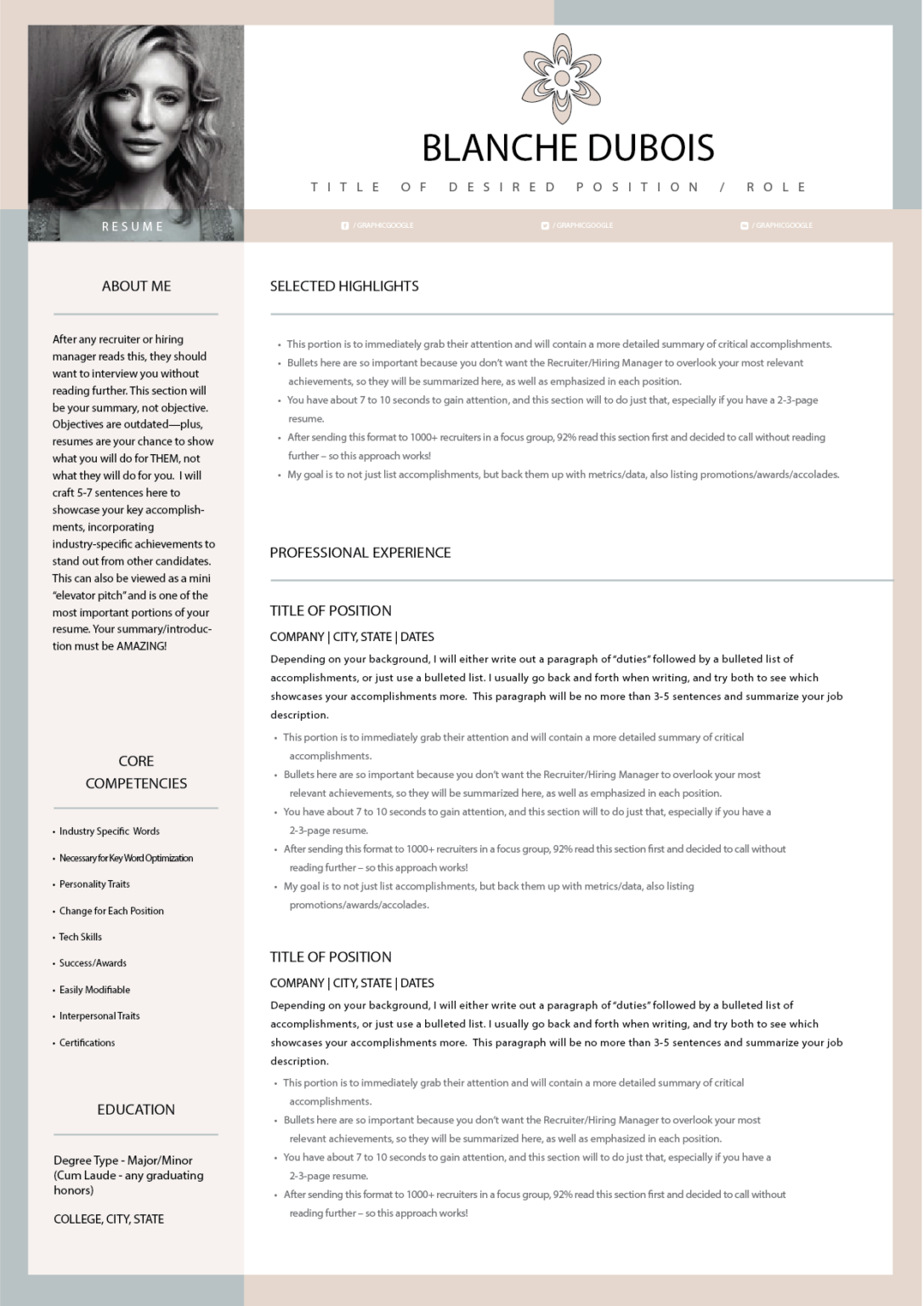 Graphical Resume – My Improved Resume